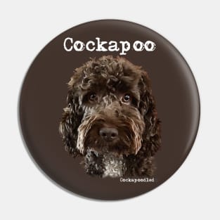 Chocolate Brown  Cockapoo / Spoodle and Doodle Dog Pin