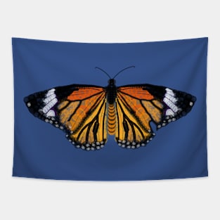 Spirograph Painted Lady Orange Butterfly Tapestry