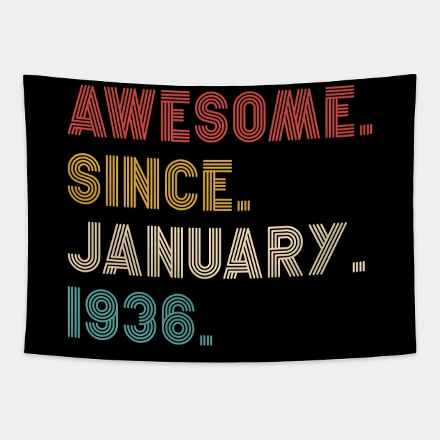 Awesome Since 1936 birthday Tapestry by mason artist