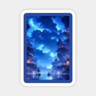 Fantasy Blue landscape Magnet