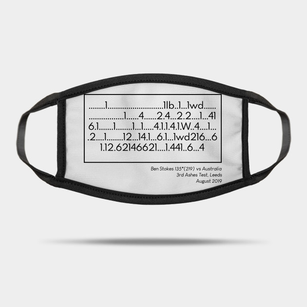Every Delivery Faced By Ben Stokes Cricket Mask Teepublic
