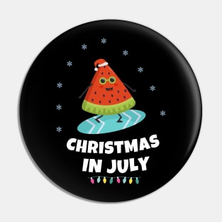 Christmas In July Watermelon Xmas Tree Summer Pin