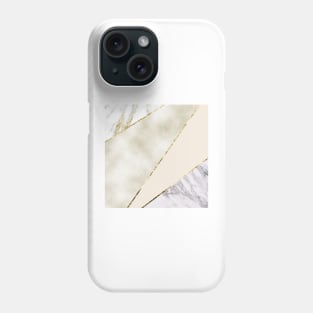 Dazzling gold with grey marble Phone Case