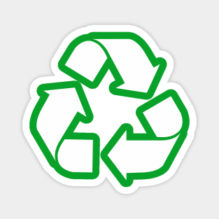 White Reduce, Reuse, Recycle, Repurpose, living green Magnet