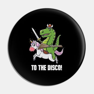 Funny Unicorn and T-Rex Dinosaur Pin