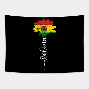 Vintage Bolivia Sunflower Flag Bolivia Lover Tapestry