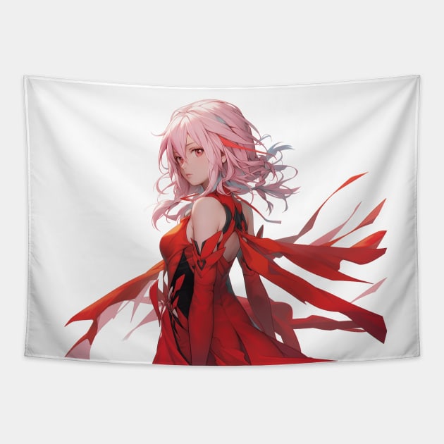 Inori Yuzuriha Guilty Crown illustration Tapestry by Graphicvibestore