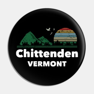 Mountain Sunset Flying Birds Outdoor Chittenden Vermont Pin