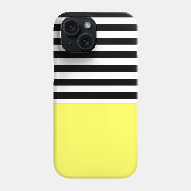 yellow and black with white stripes Phone Case by erichristy