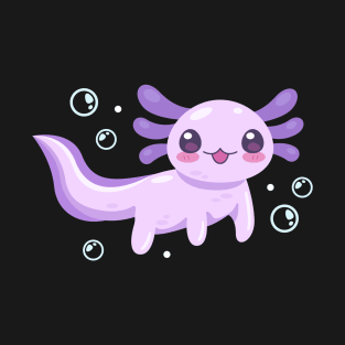 Anime Purple Axolotl Design for Axolotl Lovers T-Shirt