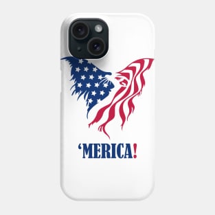 Patriotic eagle merica usa flag 4th of July outfit Phone Case