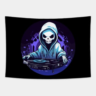 DJ Grim Reaper Cartoon Tapestry