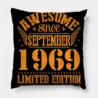 Awesome Since September 1969 Limited Edition Happy Birthday 51 Years Old To Me You Pillow