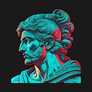 Synthwave Style Alexander The Great Profile T-Shirt