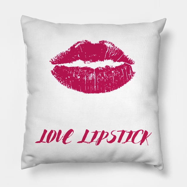 Love lipstick drippy hoodies dripping design Pillow by Maroon55