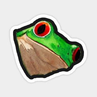 Green and red frog "HELLO" v2 Magnet