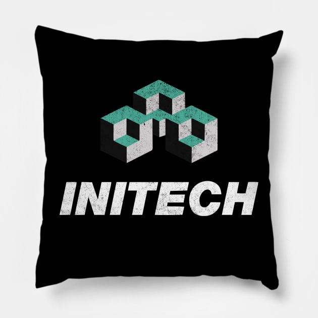 Initech vintage logo - Office Space Pillow by BodinStreet