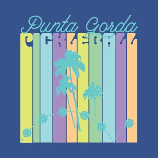 Punta Gorda Pickleball Player Florida Palm Trees Pickleball Gift T-Shirt