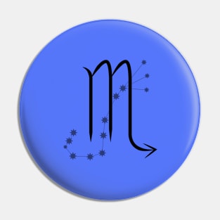 Scorpio - Zodiac Sign Symbol and Constellation Pin