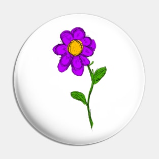 Purple Flower Pin