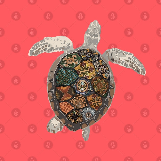 Watercolour Tiled Sea Turtle by madmonkey