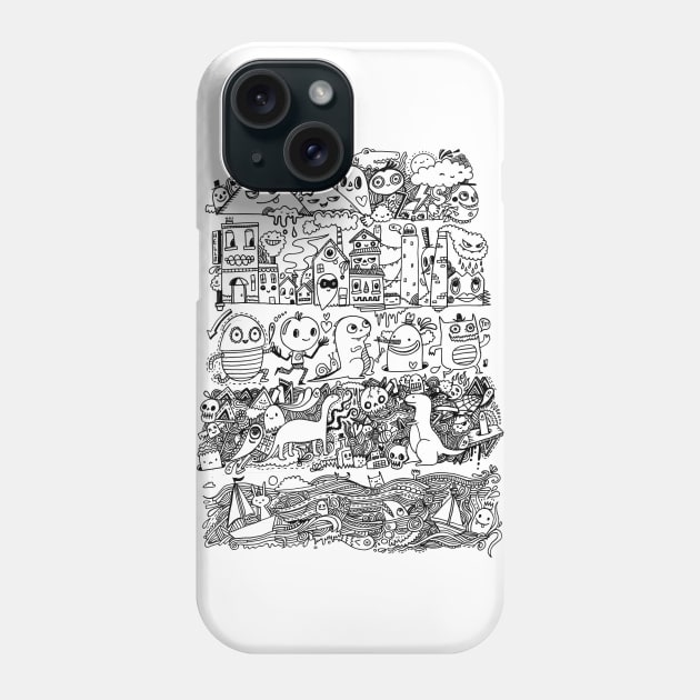 The Many Layers of Doodle Phone Case by wotto