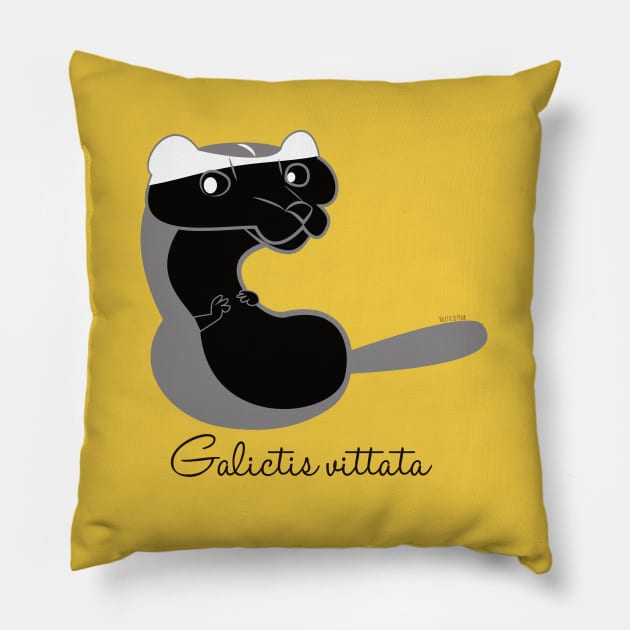 Greater grison Pillow by belettelepink