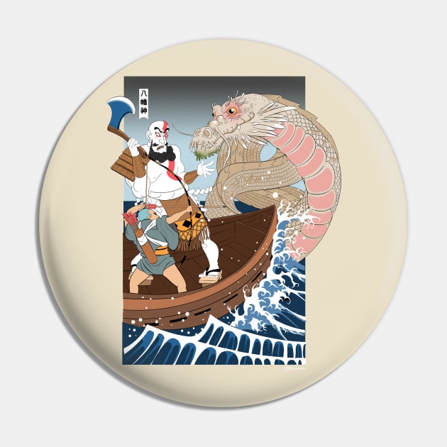 Ukiyo-e of War Pin by philtomato