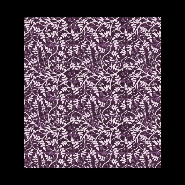 William Morris Jasmine Trellis Pattern White and Purple by tiokvadrat