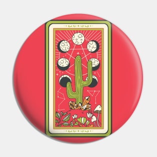 Mystical Desert Cactus Tarot Card Pin