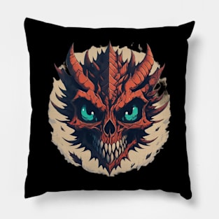 Dragon Skulls: Adorable Anime-Inspired T-Shirt Designs Pillow