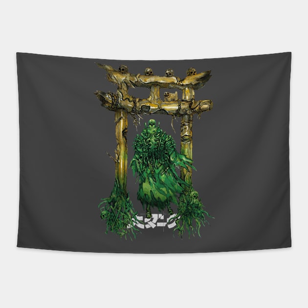 Dai Dark go green Tapestry by Charlie_Vermillion