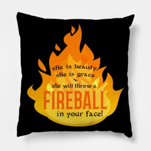 Fireball in Your Face DnD Wizard Sorcerer Shirt | Dungeons and Dragons RPG Shirt | D&D T-Shirt | DnD Gifts | RPG Gifts Pillow