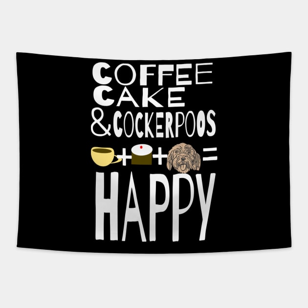 Coffee, Cake & Cockapoos Tapestry by KristinaEvans126