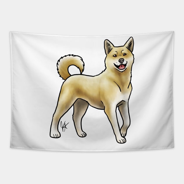 Dog - Korean Jindo - Tan Tapestry by Jen's Dogs Custom Gifts and Designs