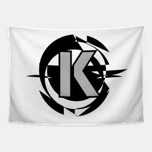 Futuristic Modern Letter K Tapestry