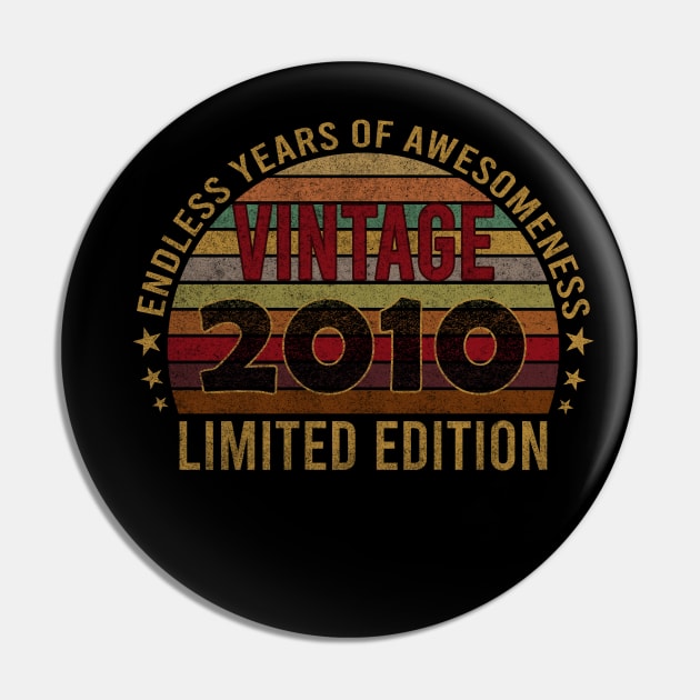 12 Year Old Awesome Since 2010 12th Birthday Gift Pin by mahmuq