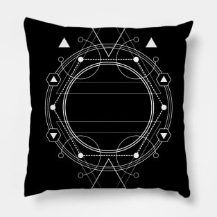 moon sacred geometry Pillow