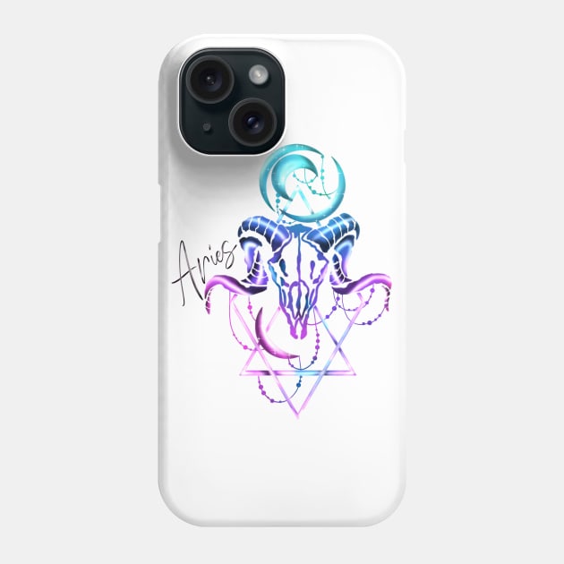 Aries Zodiac Phone Case by whittlealittle