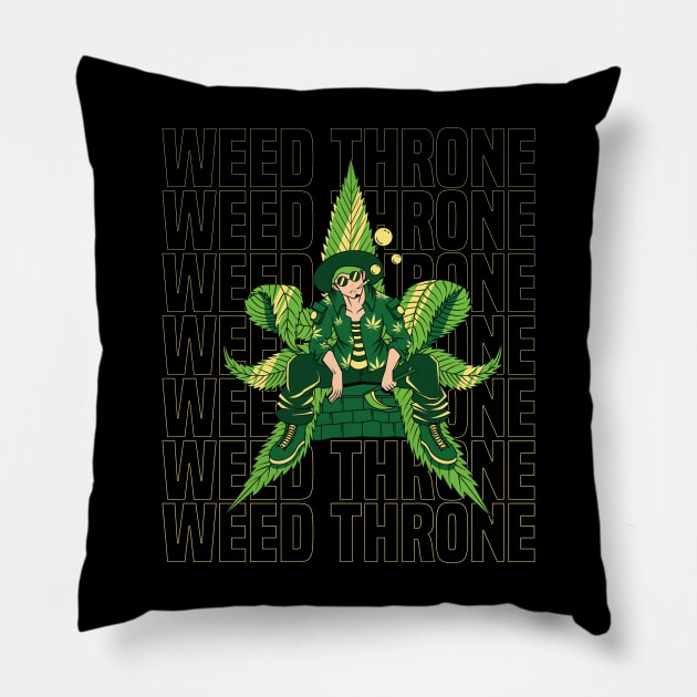 Weed throne Pillow by Rnz