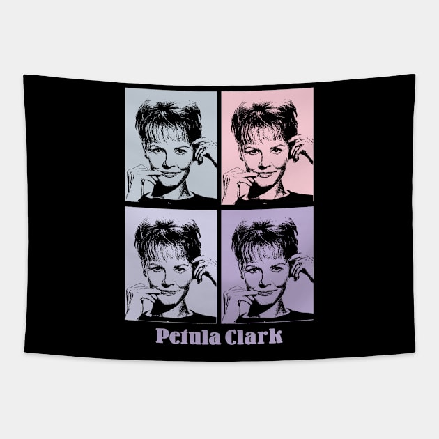 Petula Clark Pop Art Tapestry by KERIKIL