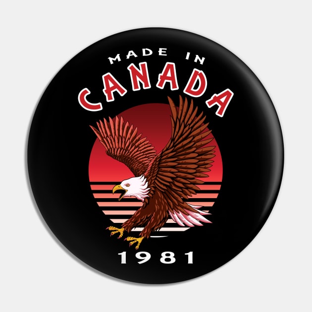 Flying Eagle - Made In Canada 1981 Pin by TMBTM