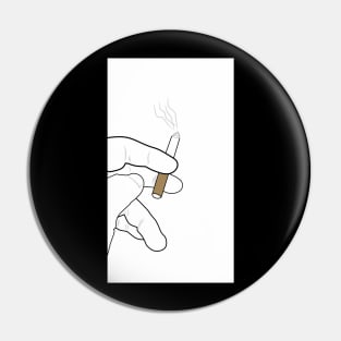 Hands holding Cigarettes Pin