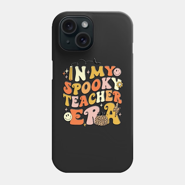 Groovy In My Spooky Teacher Was Funny Ghost Teacher Halloween Phone Case by masterpiecesai