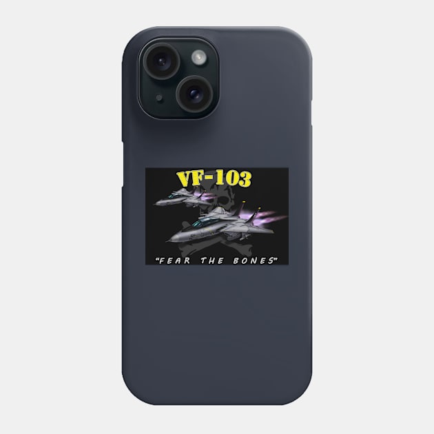 VF-103 Squadron Tee Phone Case by Oswald's Oddities