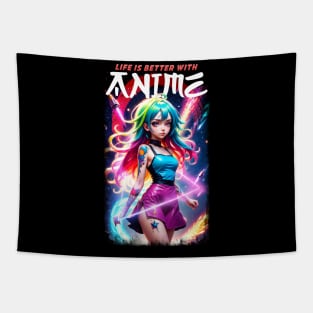 Life is better with Anime Tapestry