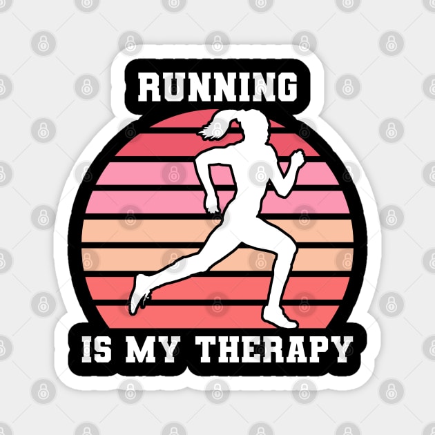 Running Is My Therapy Magnet by coloringiship