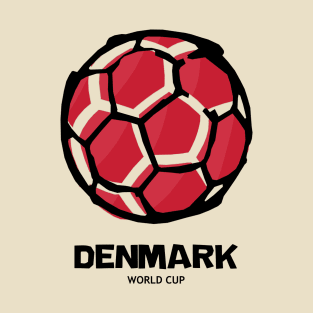 Denmark Football Country Flag T-Shirt