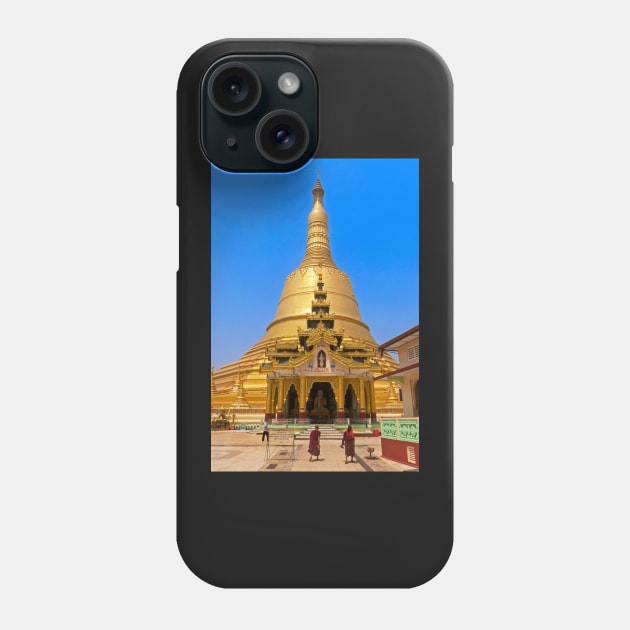 Shwemawdaw Temple, Bago. Phone Case by bulljup