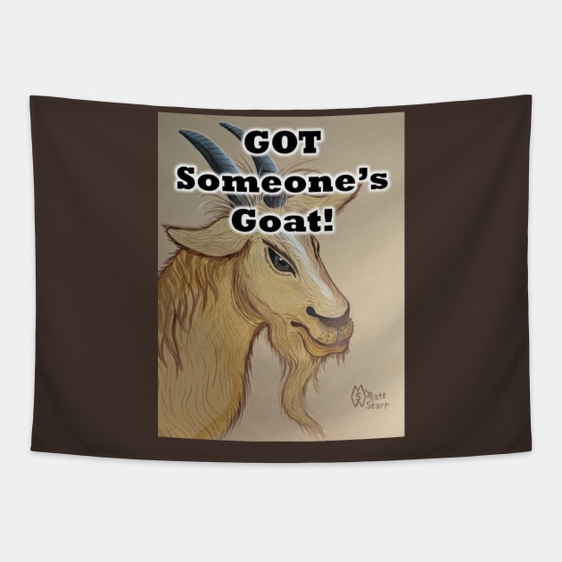 Got someone's goat Tapestry by Matt Starr Fine Art